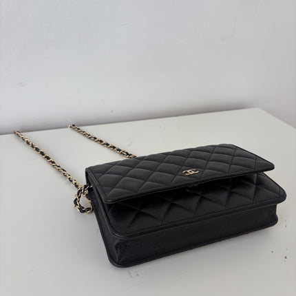 Sac Chanel Wallet on chain cuir caviar Noir