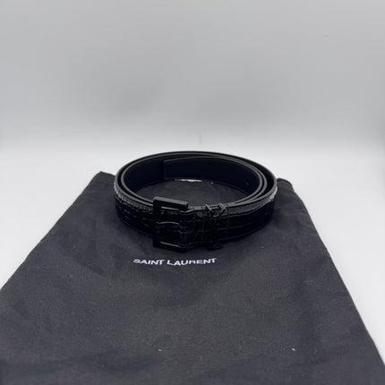 Ceinture Saint Laurent Cassandre Full Black