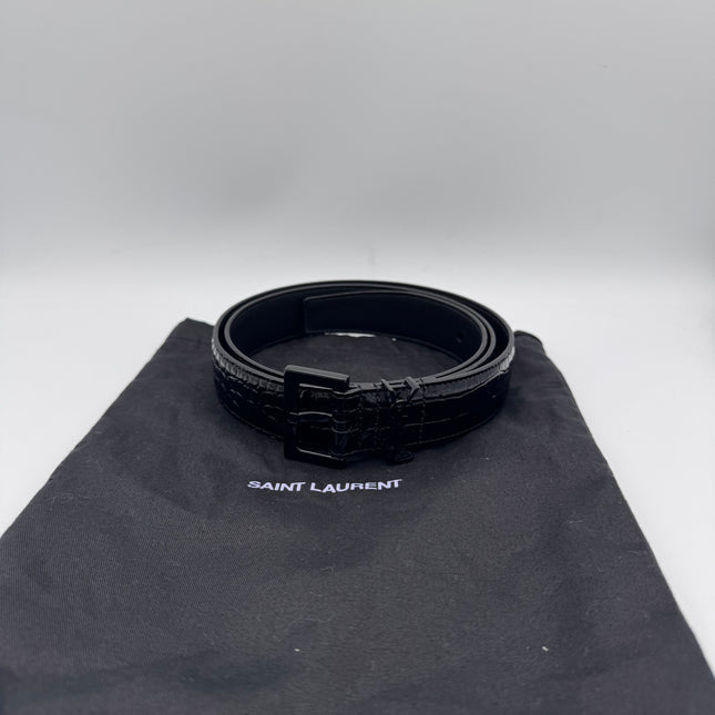Ceinture Saint Laurent Cassandre Full Black