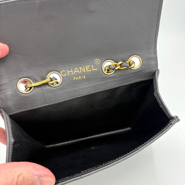 Sac Chanel Timeless mini vintage gris souris