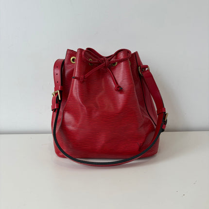 Sac Louis Vuitton Noé PM Cuir Épi Rouge