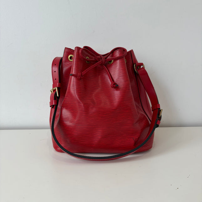 Sac Louis Vuitton Noé PM Cuir Épi Rouge