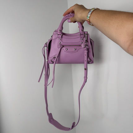 Sac Balenciaga mini neo City lilas