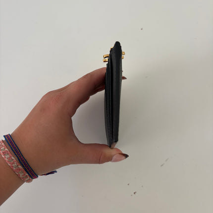 Porte-cartes Celine long zippé Noir