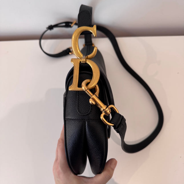 Sac Saddle Dior Moyen Noir Bandoulière
