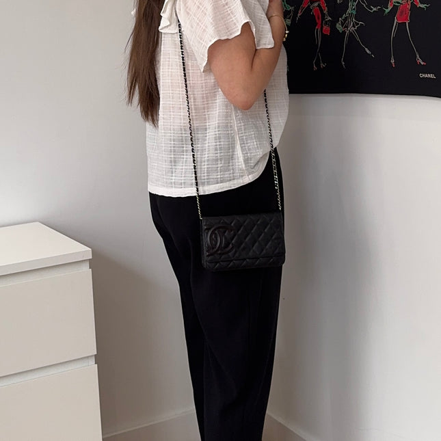 Sac Chanel Wallet On Chain Cambon noir