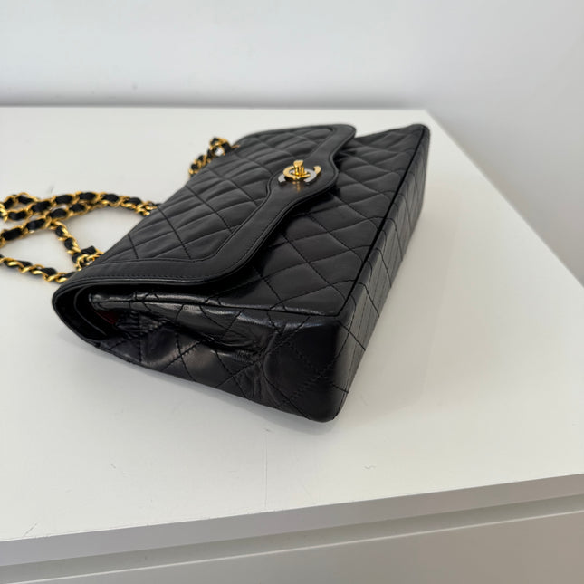 Sac Chanel vintage Fermoir bicolore noir