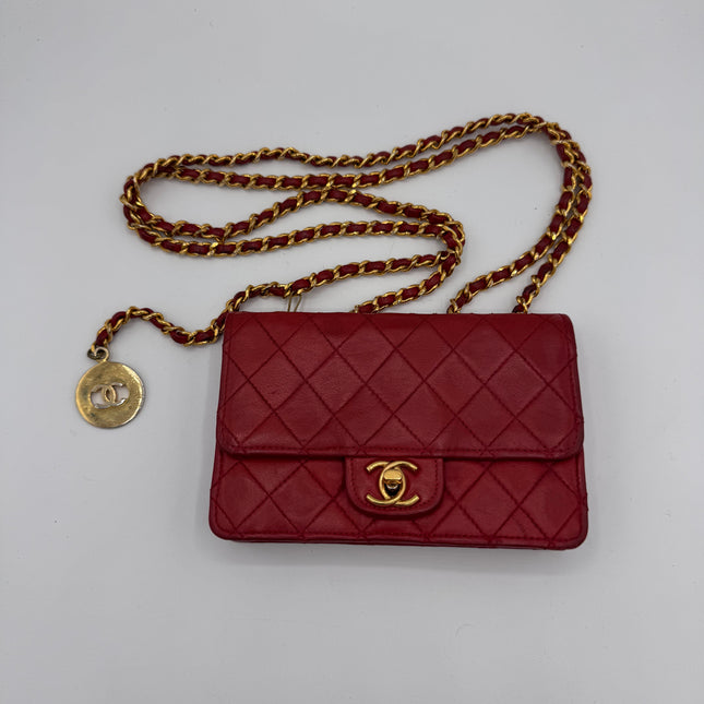 Sac Chanel Mini Timeless Vintage Rouge