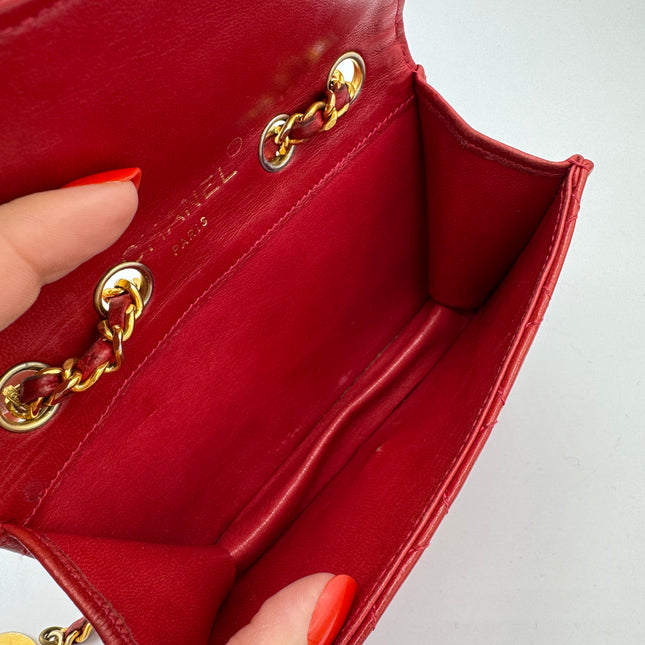 Sac Chanel Mini Timeless Vintage Rouge