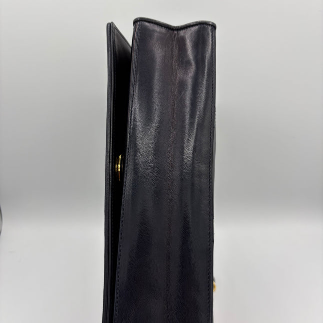 Sac Chanel Single flap marine