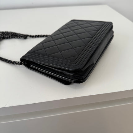 Sac Chanel Wallet on chain Boy Noir