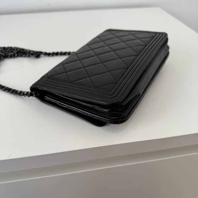 Sac Chanel Wallet on chain Boy Noir