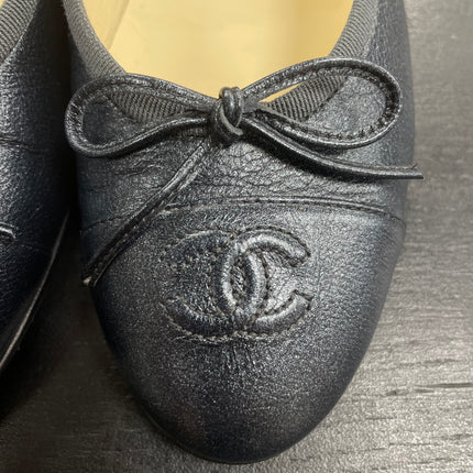 Ballerines Chanel bleues Metalisees T39