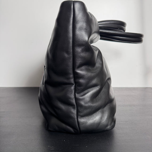 Sac Grand Cabas Saint Laurent cuir nappa noir