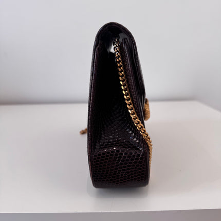 Sac Dior Vintage lézard marron