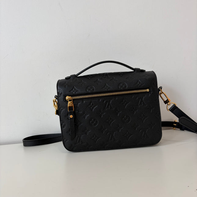 Sac Pochette Louis Vuitton Métis Cuir Empreinte Noir