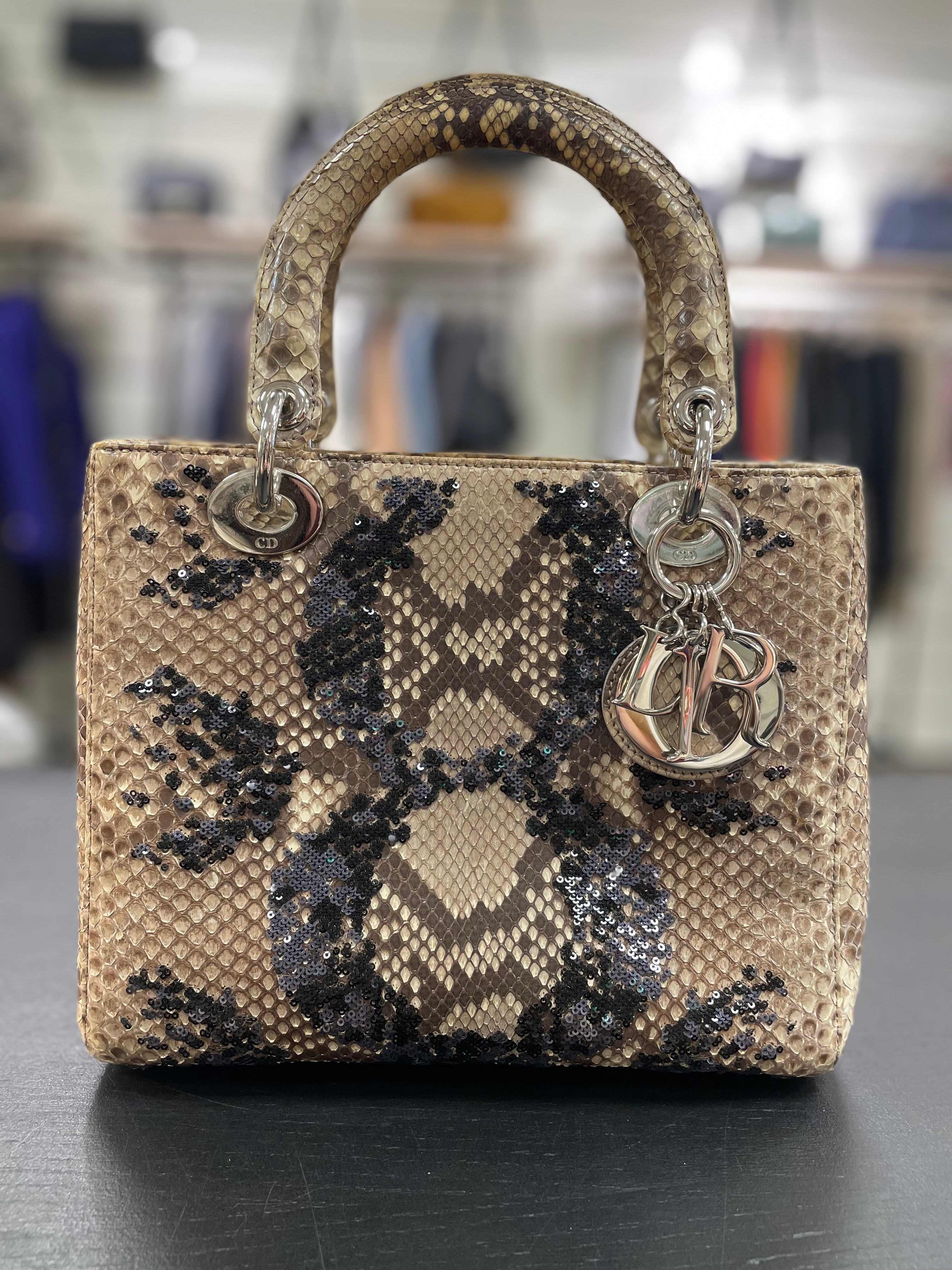 Sac Lady Dior Python Medium