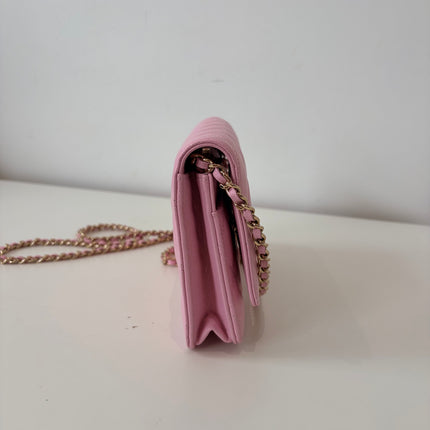 Sac Chanel Wallet on chain Rose bonbon