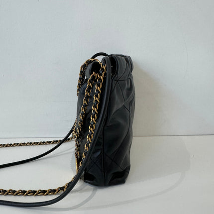 Sac chanel mini 22 cuir noir bandoulière