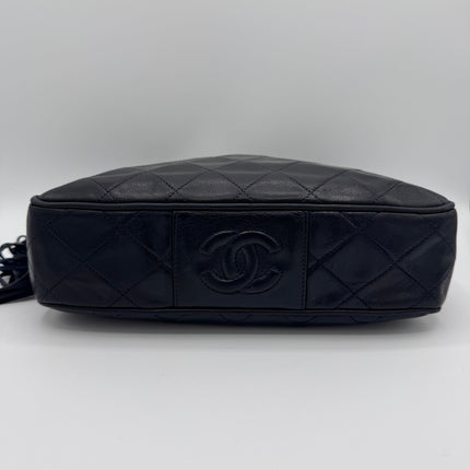 Sac Chanel caméra vintage bleu nuit