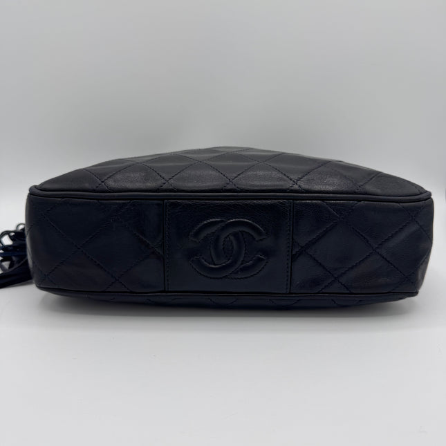 Sac Chanel caméra vintage bleu nuit