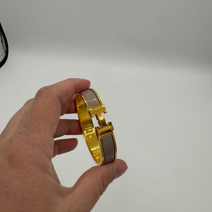 Bracelet Hermès clic H Pm marron glace