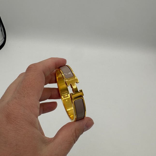 Bracelet Hermès clic H Pm marron glace