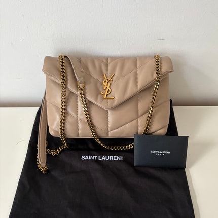 Sac Saint Laurent Loulou Puffer Toy Beige