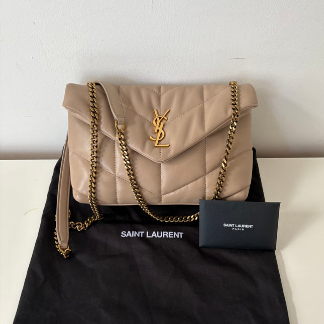 Sac Saint Laurent Loulou Puffer Toy Beige