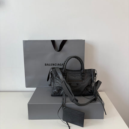 Sac Balenciaga City Small gris foncé