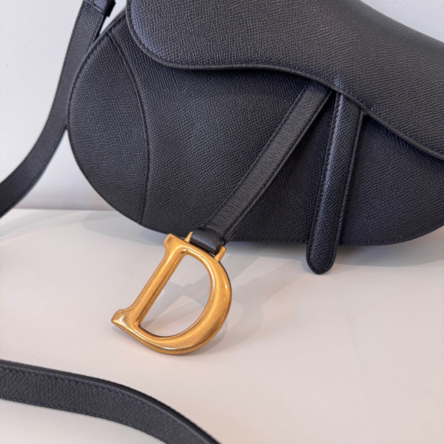 Sac Saddle Dior Moyen Noir Bandoulière