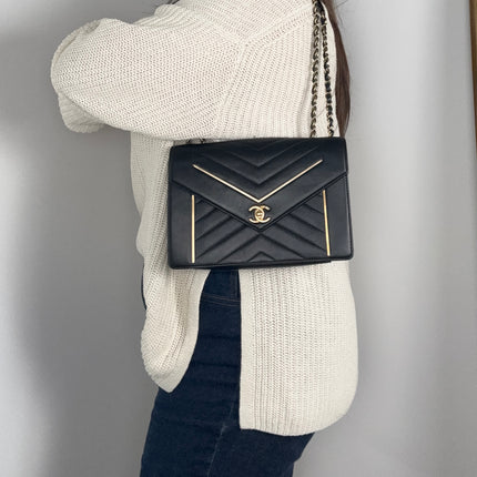 Sac Chanel Chevrons Noir