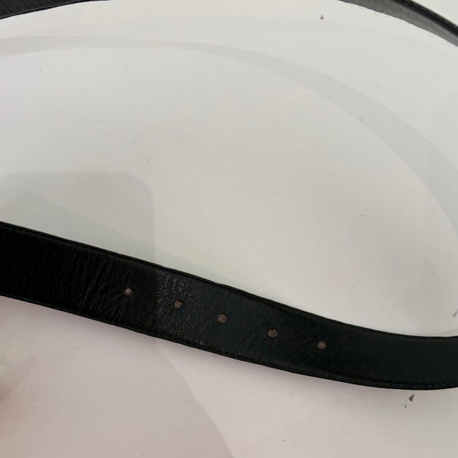 Ceinture Celine cuir noir Calèche T100