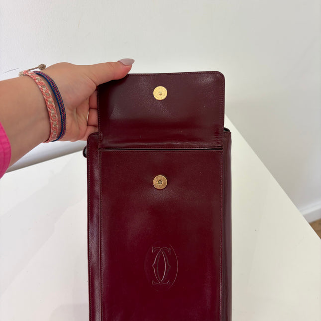 Pochette Cartier à Dragonne bordeaux