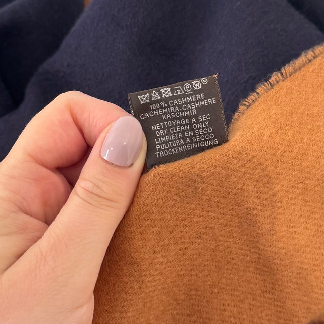 Étole Hermès cachemire double face