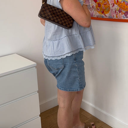 Sac Pochette Louis Vuitton Recoleta Damier Ébène