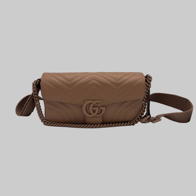 Sac Gucci GG Marmont matelassé beige