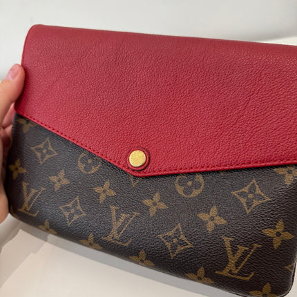 Sac Louis Vuitton bandoulière Twice Monogram & Rouge