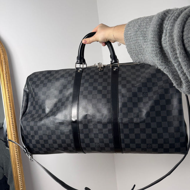Sac Louis Vuitton Keepall 55 damier graphite