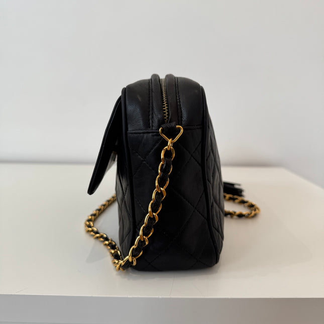 Sac Chanel caméra noir vintage