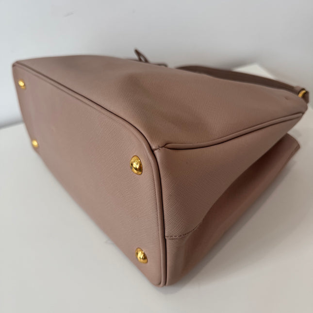 Sac Prada Galleria moyen vieux rose