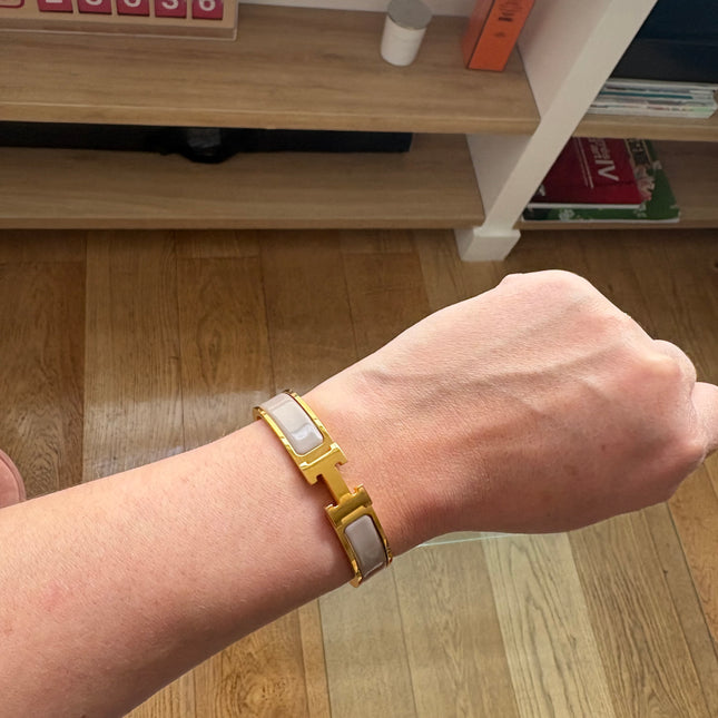Bracelet Hermès clic H Pm marron glace