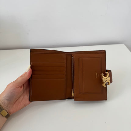 Portefeuille Celine Triomphe Moyen Tan
