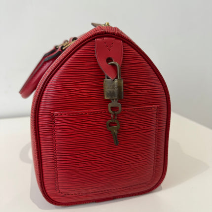 Sac Louis Vuitton Speedy 25 Épi Rouge