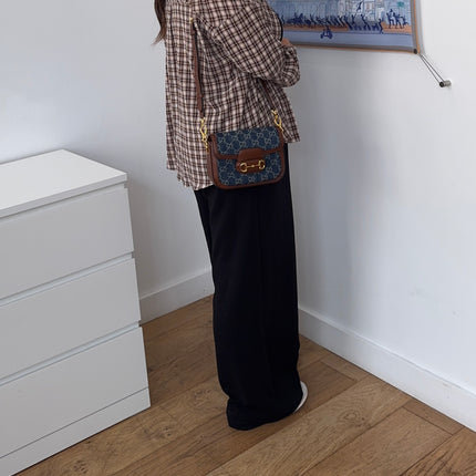 Sac Gucci Horsebit 1955 PM Denim