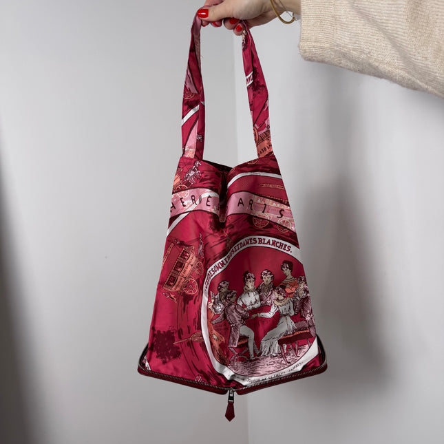 Sac Hermès en soie Jeu des Omnibus