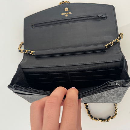 Sac Chanel Wallet On Chain Noir vintage