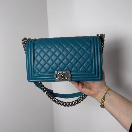 Sac Chanel Boy Medium Bleu