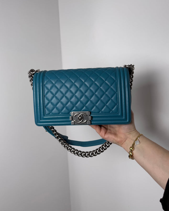 Sac Chanel Boy Medium Bleu
