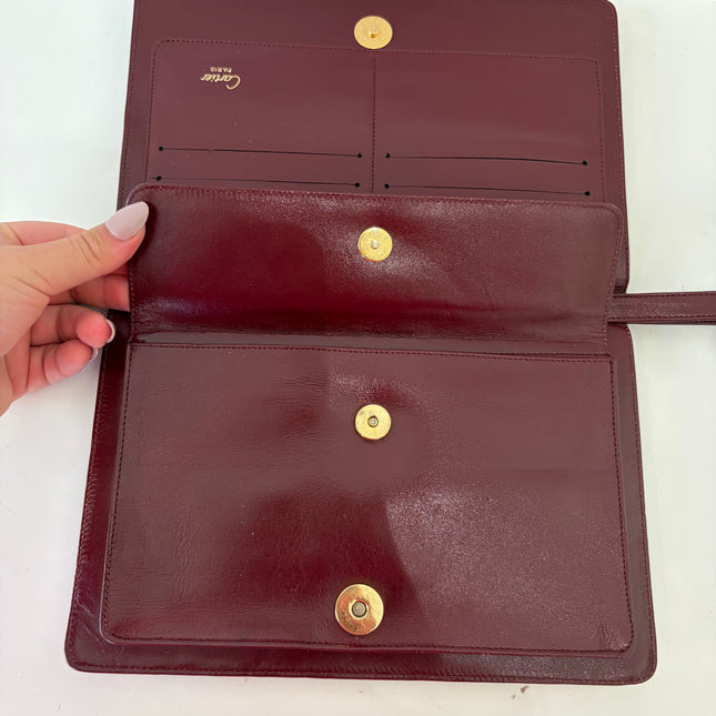 Pochette Cartier à Dragonne bordeaux